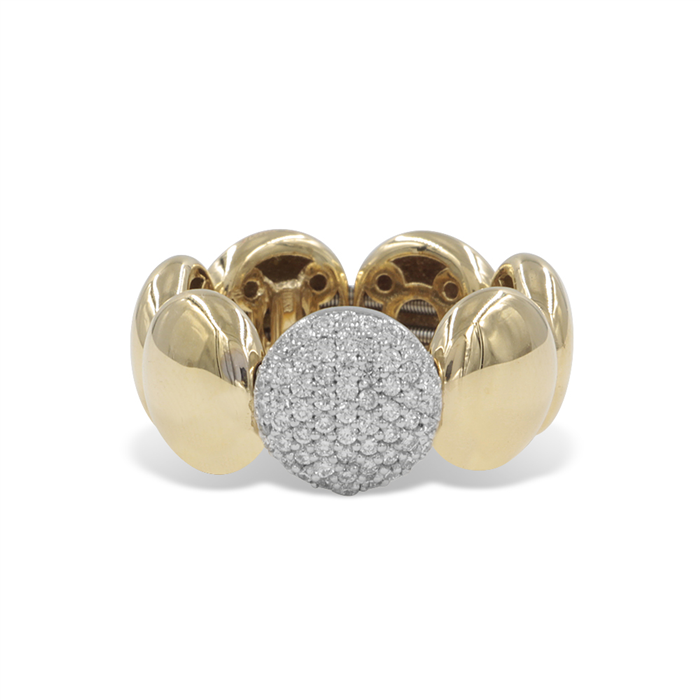 Gold and Diamond Stretch Ring